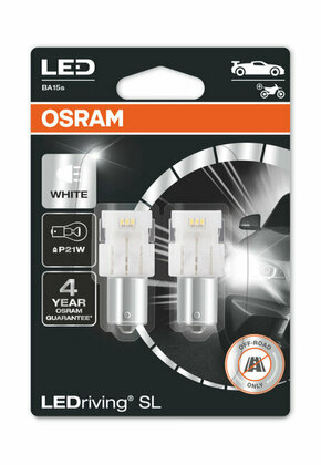 Osram LEDriving SL P21W (BA15S) LED žaruljeOsram LEDriving SL P21W (BA15S) LED bulbs - 6000K - hladno bijela BA15S-SL6000-2