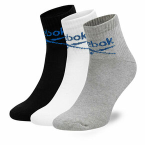 Set od 3 para unisex visokih čarapa Reebok R0255-SS24 (3-pack) Šarena