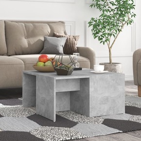 vidaXL Stolići za kavu 4 kom siva boja betona 33 x 33 x 33 cm iverica