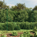vidaXL Ograda od žičane mreže sa šiljastim držačima zelena 2,2 x 10 m