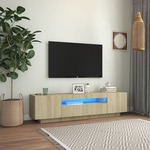 TV ormarić s LED svjetlima boja hrasta sonome 160 x 35 x 40 cm