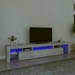 vidaXL TV ormarić s LED svjetlima siva boja betona 215x36,5x40 cm