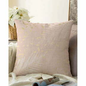 Svjetlo ružičasta jastučnica s udjelom pamuka Minimalist Cushion Covers Leaves
