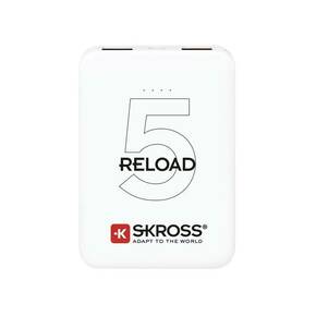 Skross Reload 5 powerbank (rezervna baterija) 5000 mAh li-ion bijela prikaz statusa
