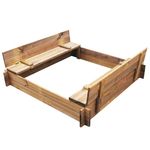 vidaXL Impregnirana kvadratna drvena kutija s pijeskom