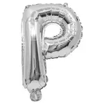 Folija balon u obliku slova u srebrnoj boji – slovo P 32 cm