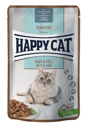 Happy Cat Sensitive Skin &amp; Coat mokra hrana 24 x 85 g