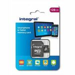 INTEGRAL 128GB SMARTPHONE &amp; TABLET MICRO SDXC class10 UHS-I U1 80MB / s MEMORY CARD + SD ADAPTER