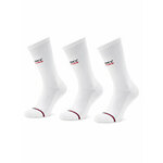 Set od 3 para unisex visokih čarapa Tommy Jeans 701221224 White 001