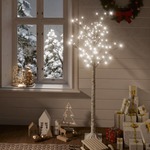 vidaXL Božićno drvce sa 140 LED žarulja 1,5m hladno bijelo izgled vrbe