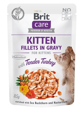Brit Care Kitten Fillets in Gravy - Turkey 24 x 85 g