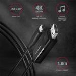 AXAGON USB-C -&gt; DisplayPort cable 1.8m 4K/60Hz