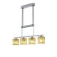 TRIO 305400479 | Garda-TR Trio visilice svjetiljka balansna - ravnotežna, sa visinskim podešavanjem 4x E14 poniklano mat, zlatno