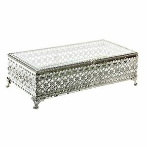Jewelry box DKD Home Decor Crystal Silver Metal (25