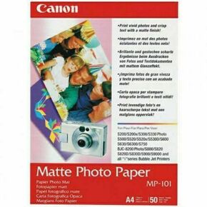 Canon Photo Paper Matte MP-101 21x29.7cm A4 50 listova foto papir za ispis fotografije Mat 170gsm ISO93 0.22mm 50 sheets MP101A4 (BS7981A005AA)