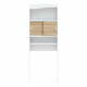 Bijeli/u prirodnoj boji ormarić iznad perilice/toaleta u dekoru hrasta 64x177 cm Wave – TemaHome
