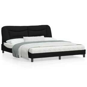 VidaXL Okvir kreveta s LED svjetlima crni 180 x 200 cm od tkanine