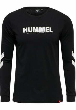 Pamučna majica dugih rukava Hummel boja: crna