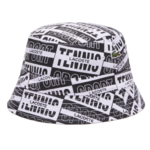 Kapa za tenis Lacoste Reversible Printed Cotton Bucket Hat - beige/white/black