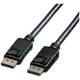 Roline DisplayPort priključni kabel DisplayPort utikač 1.00 m crna 11.04.5980 sa zaštitom DisplayPort kabel