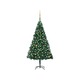 Umjetno božićno drvce LED sa setom kuglica zeleno 210 cm PVC/PE