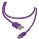 Vivanco USB kabel USB 2.0 USB-A utikač, USB-Micro-B utikač 1.20 m ljubičasta