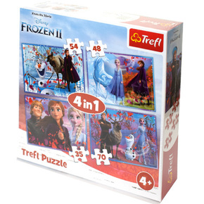 Snježno kraljevstvo 2: Putovanje u nepoznato 4u1 puzzle - Trefl