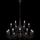 ALDEX 397S1 | Roza Aldex luster svjetiljka 18x E14 crno
