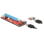 Riser kartica za grafičku karticu DELOCK PCI-E x1, USB 3.0 na PCI-E x16, SATA, USB 3.0, 0.6m kabel