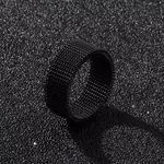 RNR Chain Mail Black, prsten od nehrđajućeg čelika