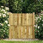 vidaXL Vrtna vrata 100 x 125 cm Masivna borovina Zelena