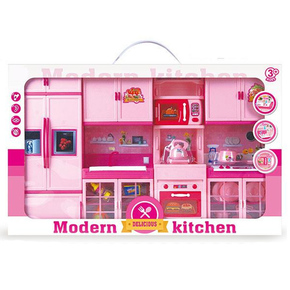 Modern Kitchen pink kuhinja sa dodacima