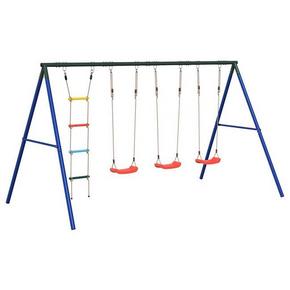 Vanjski set s ljuljačkama i ljestvama - Crvena 1 3 x sjedalo ljuljačke + ljestve