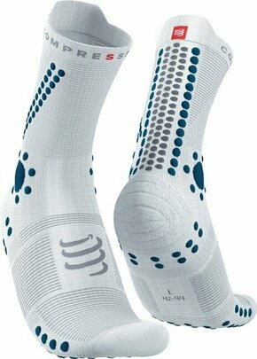 Compressport Pro Racing Socks v4.0 Trail White/Fjord Blue T4