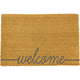 Sivi otirač od prirodnih kokosovih vlakana Artsy Doormats Welcome Scribbled, 40 x 60 cm