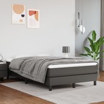 Krevet s oprugama i madracem sivi 120x200 cm od umjetne kože