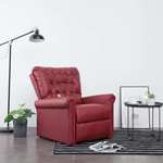 vidaXL Električna masažna fotelja od umjetne kože crvena boja vina