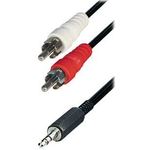 Transmedia Cable 2x RCA-plug - 3,5 mm stereo plug, 1,5m TRN-A49-L