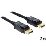 Kabel DELOCK, DisplayPort (M) na DisplayPort (M), 2 m