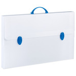 Torba-kofer pp-tvrdi 565x365x55mm Favorit/Balmar PF14235/E/2 prozirno bijela/plava ručka!!
