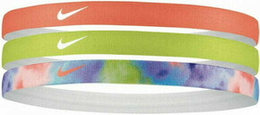 Bend za glavu Nike Printed Hairbands 3PK - purple pulse/bright mango/cyber