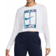 Ženska majica dugih rukava Nike Court Dri-Fit Slam Long Sleeve Cropped Tennis T-Shirt - white