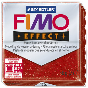 Masa za modeliranje 57g Fimo Effect Staedtler 8020-202 glitter crvena