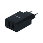 Swissten 2xUSB mrežni punjač/adapter, 2,1 A, crni