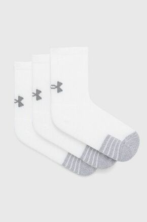 Dječje čarape Under Armour boja: bijela - bijela. Dječje niske čarape iz kolekcije Under Armour. Model izrađen od elastičnog materijala. U setu tri para.