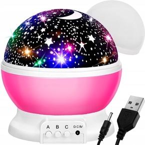 USB projektor Master Star noćno svjetlo 360 pink