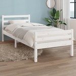 Okvir za krevet bijeli drveni 75 x 190 cm 2FT6 jednokrevetni