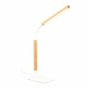 Bijela/u prirodnoj boji LED stolna lampa s mogućnosti zatamnjivanja s drvenim sjenilom (visina 73