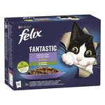 Felix hrana za mačke Fantastic govedina s mrkvom, piletina s rajčicama, losos s tikvicama, pastrva s kupusom. grah, 6 (12x85 g)