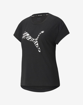 PUMA Tehnička sportska majica crna / bijela
